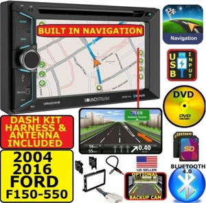 04-16 FORD F150 250 350 450 550 NAVIGATION CD DVD USB AUX BLUETOOTH Radio Stereo - Picture 1 of 11