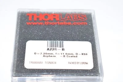 NUEVO THORLABS A220-B - f = 11,0 mm Rochester lente asférica recubierta Foto 1 de 2