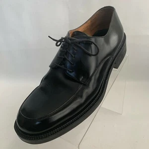 Banana Republic Oxford Black Leather Apron Round Toe Lace Up Shoes Italy Size 11 - Picture 1 of 10
