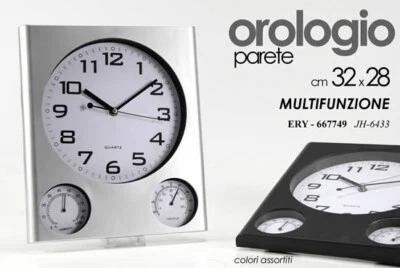 OROLOGIO DA PARETE SILENZIOSO MODERNO MULTIFUNZIONE CASA UFFICIO STUDIO 32*28 cm - Immagine 1 di 2