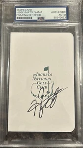 Hideki Matsuyama Signed Autographed Masters Scorecard Golf Champion PSA/DNA - Picture 1 of 2