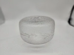 Vtg Textured Clear Glass Ceiling Light Shade Globe mcm Star - Picture 1 of 6