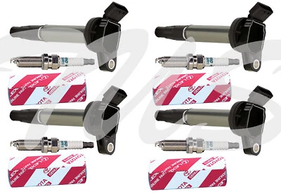 4 Ignition Coil + 4 Genuine Toyota Spark Plug 2008-2014 Scion xD 1.8L L4 UF596 - Image 1 of 4