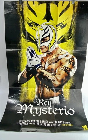 WWE WWF Double sided Mega-Posters Rey Mysterio + Summer Slam 2010 (22" x 36") Cover