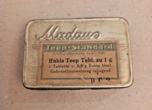 Dr Madaus Rubia Teep Tablets Medicine Tin Box Germany Vintage Advertising - Picture 1 of 7