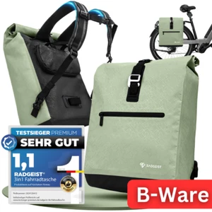RADGEIST Fahrradtasche Gepäckträgertasche Rucksack wasserdicht MINT - Bild 1 von 6