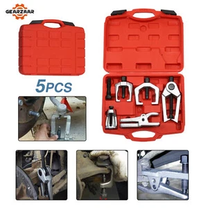 5pc Front End Ball Joint Service Tie Rod Tool Kit Set Pitman Arm Puller Remover - Picture 1 of 16