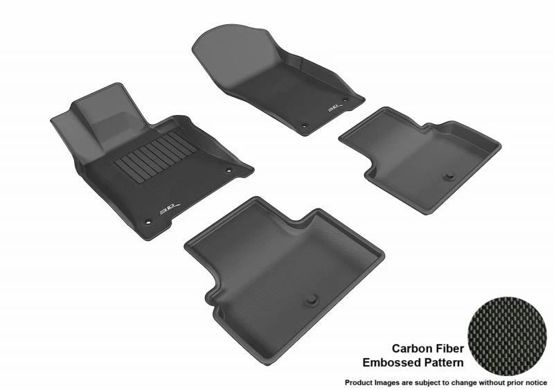 Alfombrilla negra 3D MAXpider 2013-2017 para Infiniti Q50 primera fila segunda fila Foto 1 de 4