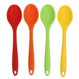 4 Pcs Silicone Spoon Child Baby Cooking Spoons for Nonstick Heat Resistant - Picture 1 of 12