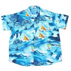 Vintage Hawaiian Surf Shirt 2XL Button Collar Print Aloha Retro Party AG32