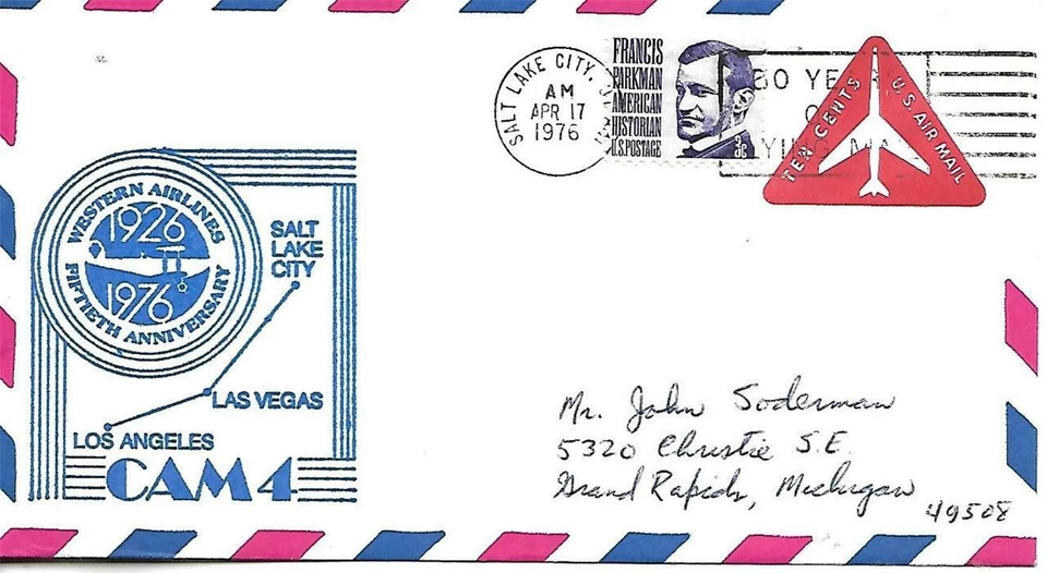 Fiftieth Anniversary CAM 4 Western Airlines Salt Lake City UT April 17 1976 - Image 1 of 1