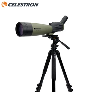 Celestron Spotting Scope Ultima 100-45° 22-66x Zoom With Professional Tripod - Picture 1 of 10