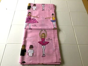 Rosa Fenster Volant mit Ballett Motiv Ballett Positionen 71 x 19 3/4" - Bild 1 von 8