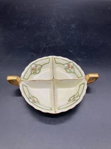 VTG Hand painted Reinhold Schegelmilch Germany Arts & Crafts Divided Nut Dish - Picture 1 of 5