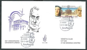 2006 SAN MARINO FDC VENETIA 512 UNIVERSITA DI URBINO ANKUNFTSSTEMPEL - BG - Bild 1 von 1