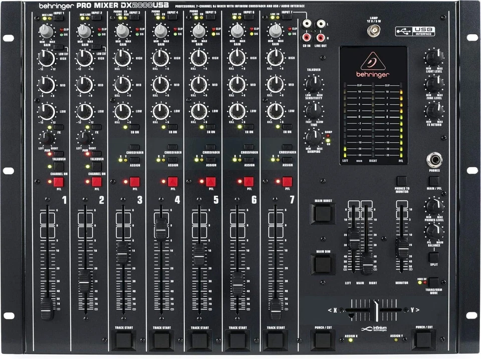 Behringer Pro Mixer DX2000USB 7-channel DJ Analog Mixer JP Black Brand New 100V - Image 1 of 1