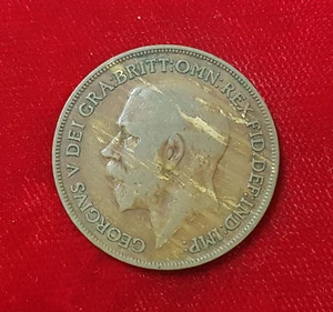 1 One Penny 1920 George Great Britain England United Kingdom Coin Coin - Picture 1 of 2