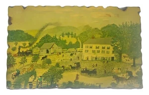 Print Picture Wood Board Moses Folk Art Primitive Replica Americana Train Horse - Picture 1 of 8