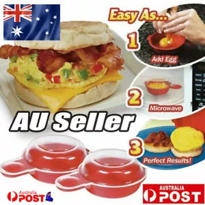 Set Of 2 Easy Eggwich Microwave Egg Cooker Egg Steamer Omelette Mold Kitchen AU - Picture 1 of 9