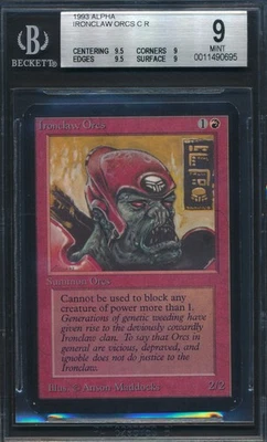Alpha Ironclaw Orcs BGS 9 Graded Magic MTG (0695) -magicgraders- - Image 1 of 3