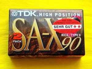 2x TDK SA-X 90 Cassette Tapes 1995 + OVP + SEALED + Im 2er-Pack + - Picture 1 of 3