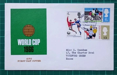 1966 World Cup (ord) GPO FDC London Philatelic Bureau  Pmk - Image 1 of 2