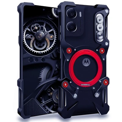 Funda de parachoques de metal y aluminio con soporte 360 para Motorola Moto G06 Power / G06 Foto 1 de 4