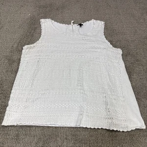 Talbots Blouse White Sleeveless Women’s Size 2X - Picture 1 of 11