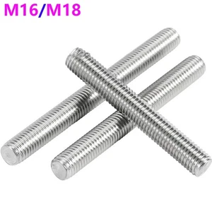 Pernos roscados de barra roscada de acero inoxidable métrico M16 M18 - Imagen 1 de 12