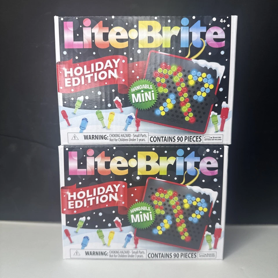 Hasbro Lite Brite Holiday Edition Mini Hangable Ornament With 4 Templates