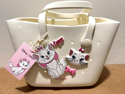 NWT Disney Marie Aristocats Bogg-Style Eva Tote Bag Waterproof Croc Charms Beach - Image 1 of 4