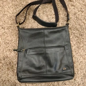The Sak Iris Black Pebbled Leather Crossbody Shoulder Bag Purse Classic B68 - Picture 1 of 10