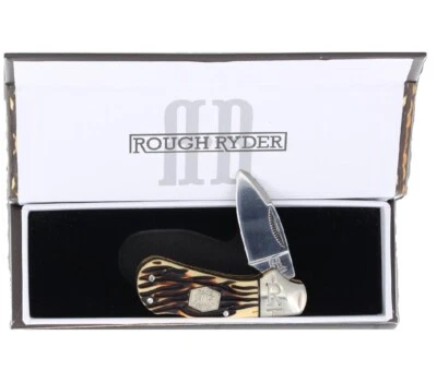 Rough Rider pocket knife Cub Tuff Stag Handle Lockback - Image 1 of 3