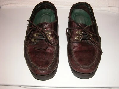 Thom McAn Mens Oxford burgundy semi-casual lace boat shoes 10D 84450 6507 1000 - Image 1 of 4