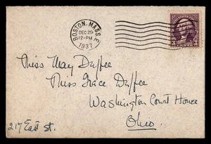 Mayfairstamps US 1937 Boston MA to Washington Court Hosue Ohio cover aas_77051 - Picture 1 of 2