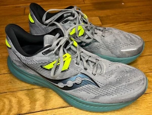Saucony Guide 16 Men Running Shoes Sneakers Size 13 Wide  Gray Green S20811-15 - Picture 1 of 9