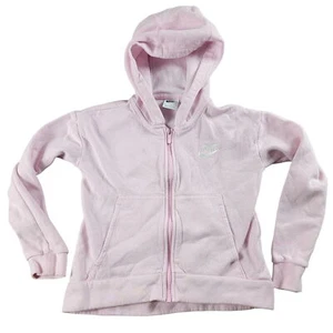 Nike Girls Medium Pink Sweater Full Zip Casual Outdoors Athletic School Warm - Picture 1 of 11