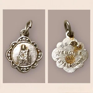 Medaglia Religiosa Beata Vergine di Castelmonte, Vintage Ø11mm - Imagen 1 de 4