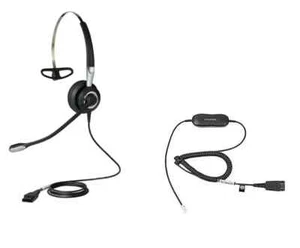 Jabra BIZ 2400 Mono Noise Cancelling QD Headset + GN1200 Coiled Smart Cord - Picture 1 of 3