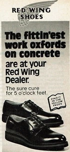 1979 Vintage Print Ad Red Wing Shoes The fittin'est work oxfords on concrete - Picture 1 of 2