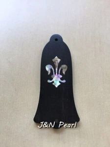 GA Fleur De Lis Inlaid Ebony Bell Truss Rod Cover for Gibson Banjo Mandolin - Picture 1 of 5