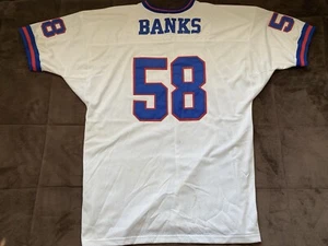 Camiseta deportiva Carl Banks Giants 1986 retro 60 de colección NFL cosida Mitchell & Ness - Imagen 1 de 22