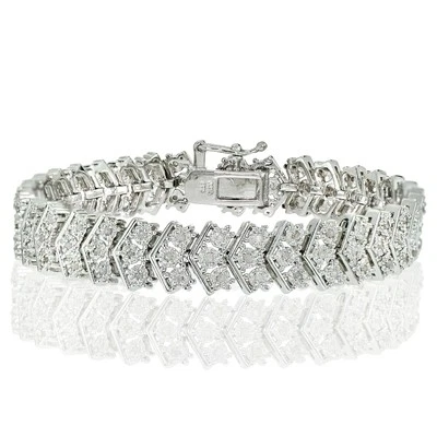 Чудо-набор из 1 карата с натуральными бриллиантами браслет с шевроном, позолота розовое серебро латунь - Изображение 1 из 3