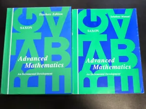 Saxon Math Advanced Mathematics Teachers Edition & Solutions Manual - Picture 1 of 19