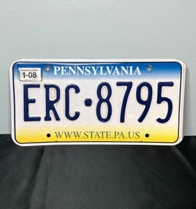 Pennsylvania License Plate Yellow White Blue Fade #ERC-8795 PA Home Decor Craft - Picture 1 of 22
