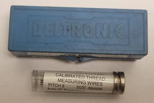 Alambres de medición de rosca calibrados Deltronic, paso 8, tamaño .064556, 29° acme - Imagen 1 de 8