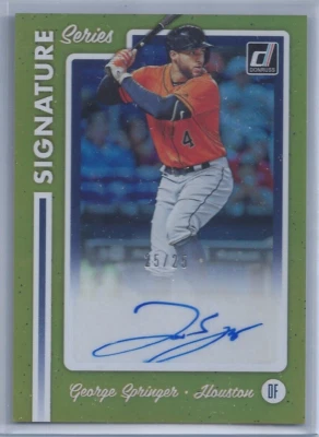 2017 Donruss Signature Series Gold GEORGE SPRINGER AUTO   #SS2GS - 25/25 - Image 1 of 2