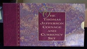 1993 The Thomas Jefferson Coin And Currency Set w/ 1994 Matte Proof Nickel NICE! - Picture 1 of 4