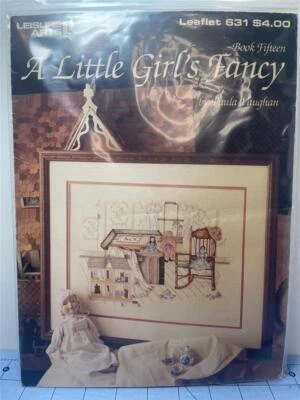 LEISURE ARTS CCS BOOK - A LITTLE GIRL'S FANCY - Paula Vaughan - WITH FABRIC! - Image 1 of 3