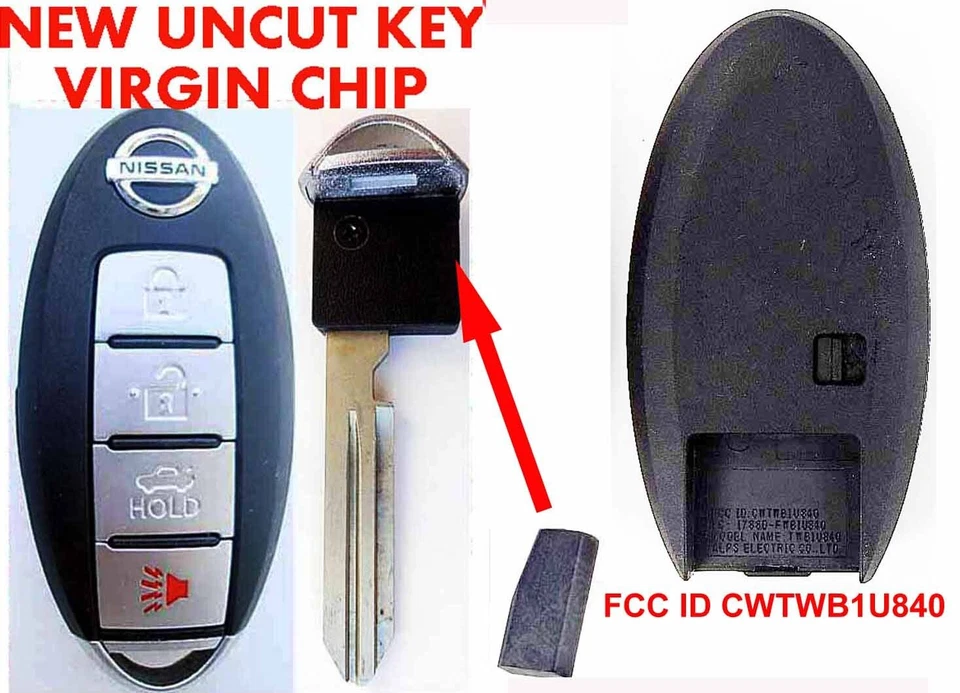 DESBLOQUEADO OEM NISSAN VERSA LEAF SENTRA 13-19 LLAVE INTELIGENTE SIN CORTAR CONTROL REMOTO CWTWB1U840 Foto 1 de 1